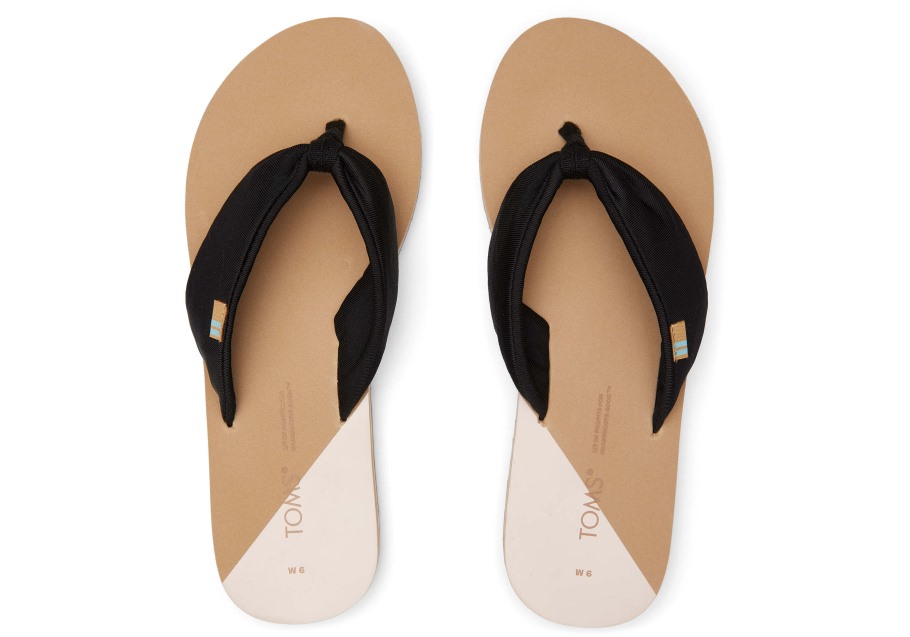 Toms Piper Flip Flop Repreve Black