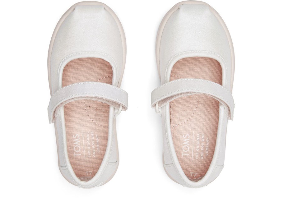 Toms Tiny Mary Jane Slip-On White