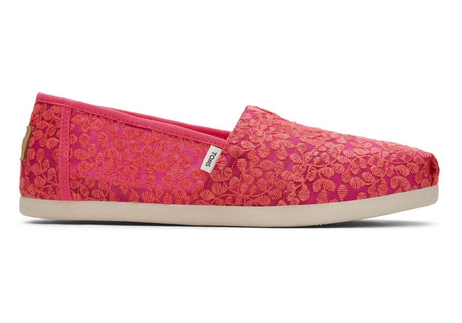 Toms Botanical Lace Alpargata Fuchsia