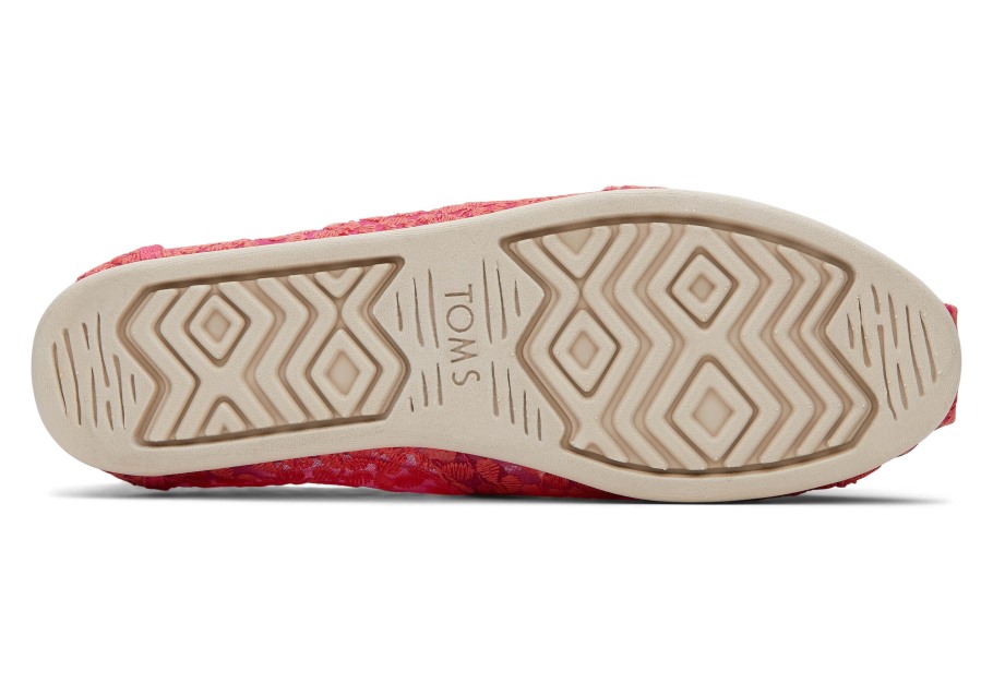 Toms Botanical Lace Alpargata Fuchsia