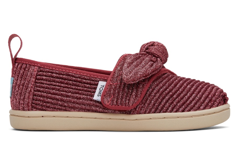 Toms Tiny Alpargata Glimmer Dark Rose