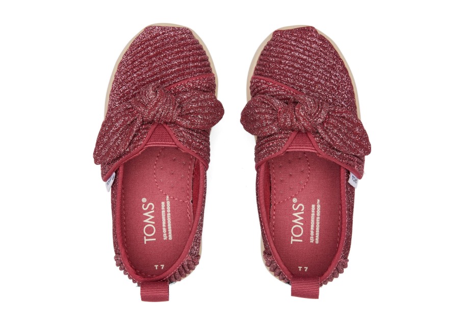 Toms Tiny Alpargata Glimmer Dark Rose