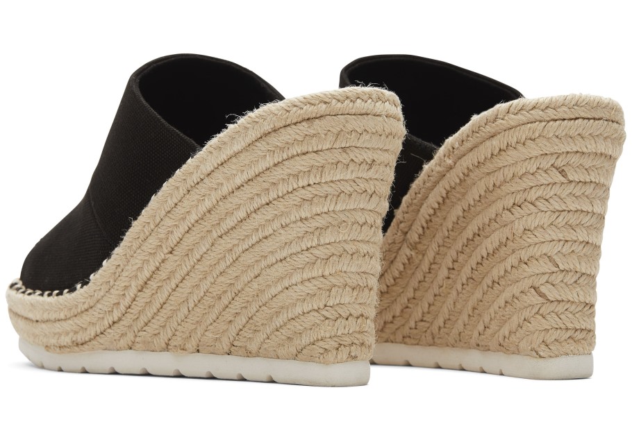 Toms Monica Mule Wedge Heel Black