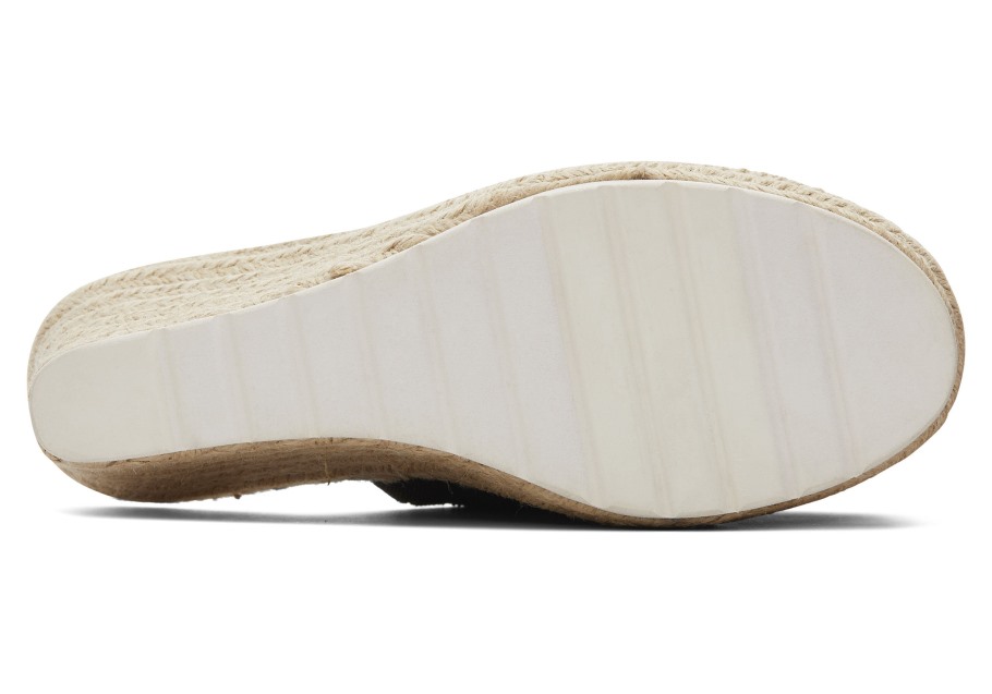 Toms Monica Mule Wedge Heel Black