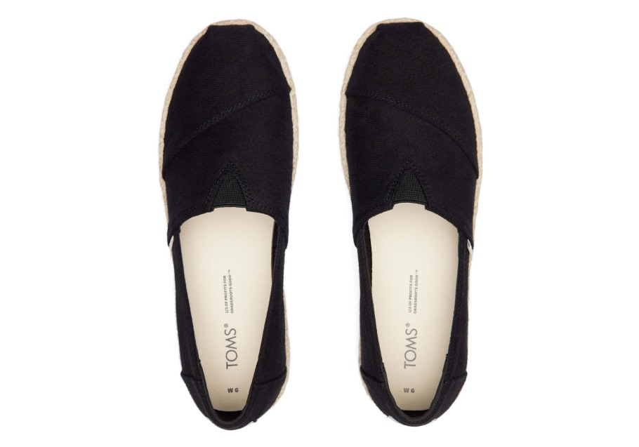 Toms Platform Alpargata Black