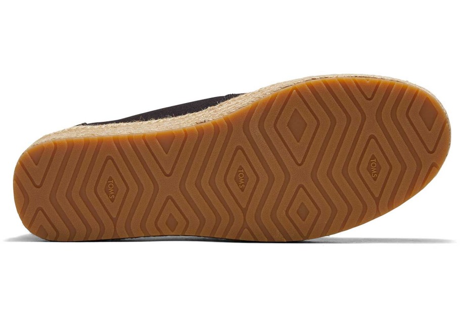Toms Valencia Platform Espadrille Black