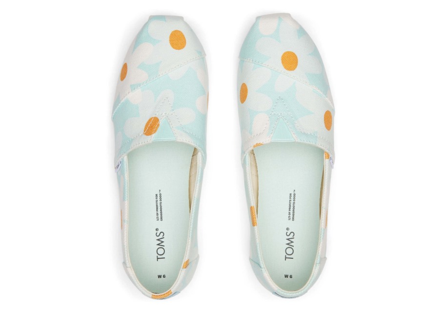 Toms Alpargata Retro Floral Soft Blue