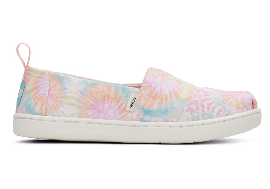 Toms Youth Alpargata Tie Dye Pink Tie Dye