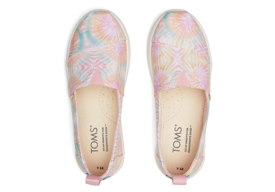 Toms Youth Alpargata Tie Dye Pink Tie Dye