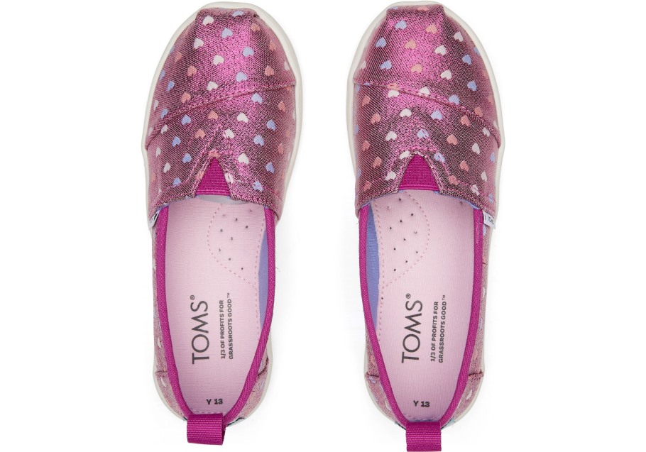 Toms Youth Alpargata Glimmer Hearts Hearts