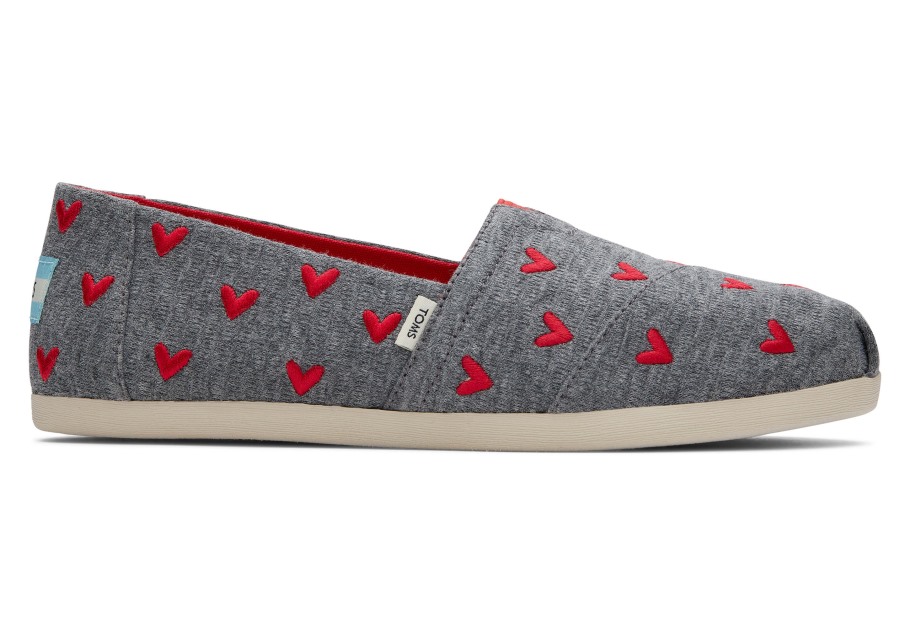 Toms Hearts Alpargata Drizzle Grey Hearts