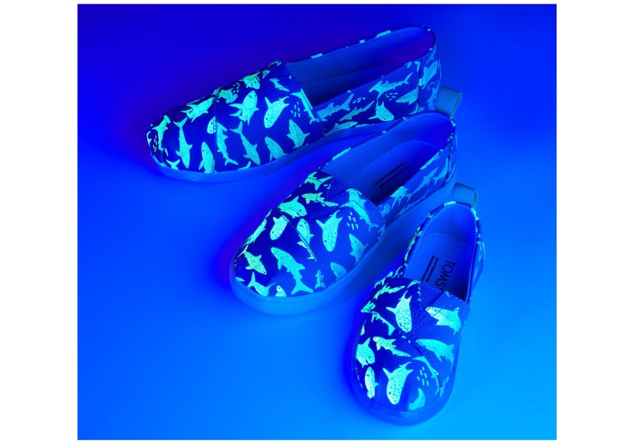 Toms Tiny Alpargata Sharks Deep Blue