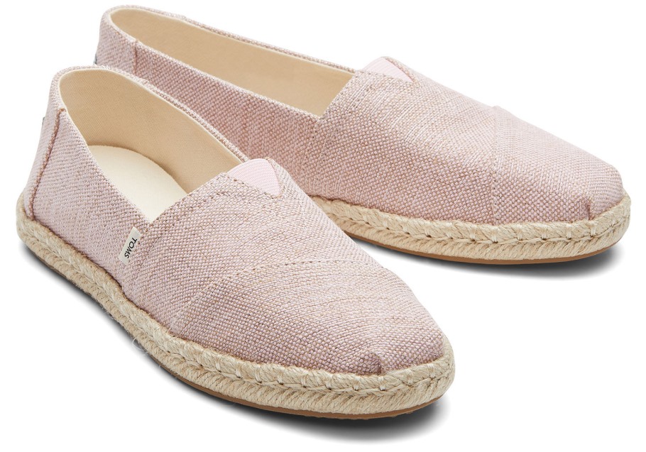 Toms Metallic Espadrille Alpargata Pink