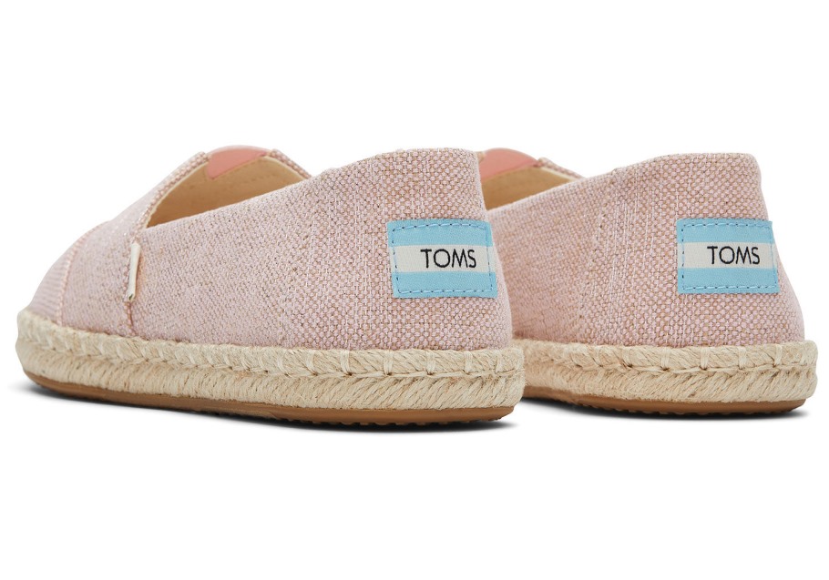 Toms Metallic Espadrille Alpargata Pink