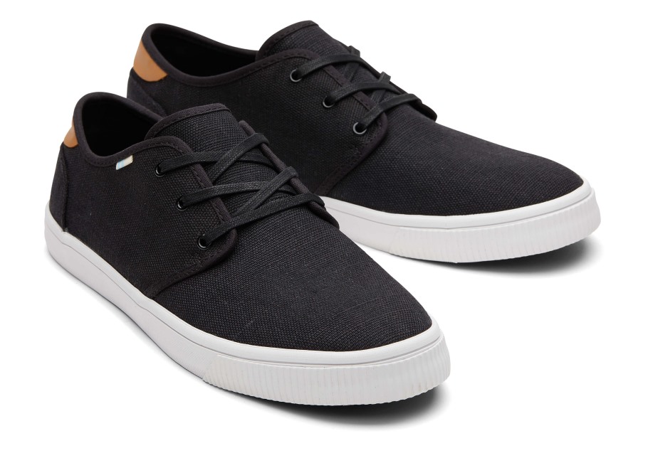 Toms Carlo Sneaker Black Heritage Canvas