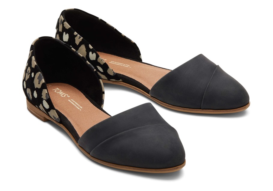 Toms Jutti D'Orsay Flat Black Leopard