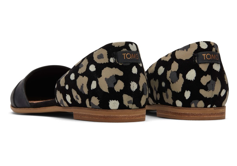 Toms Jutti D'Orsay Flat Black Leopard