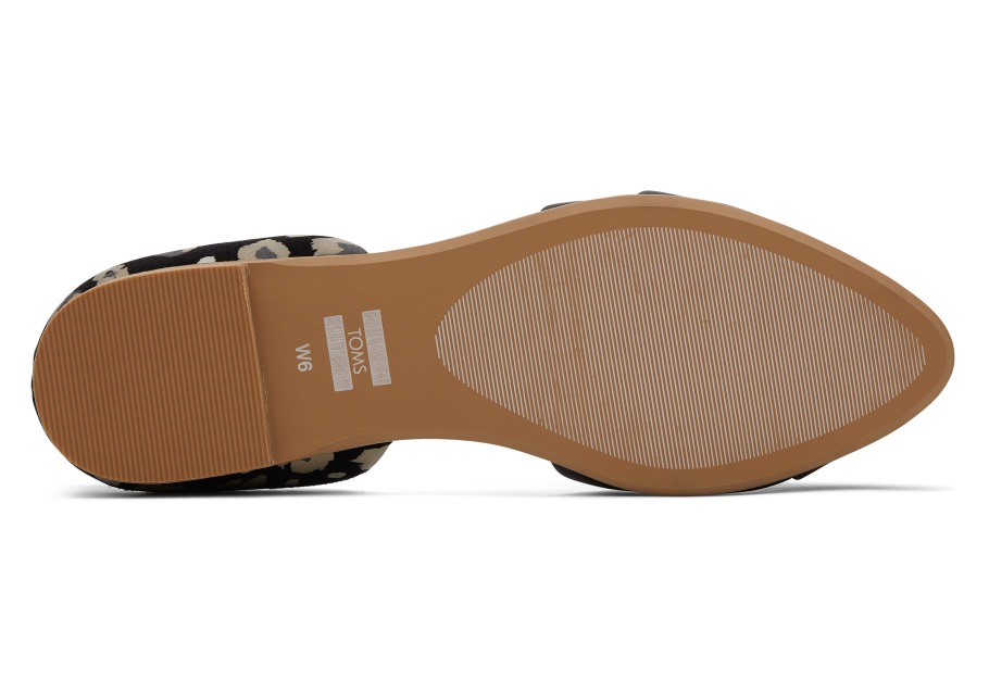 Toms Jutti D'Orsay Flat Black Leopard