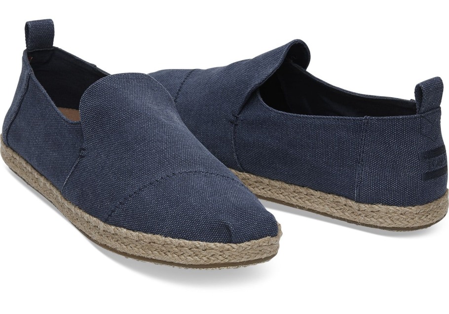 Toms Espadrille Alpargata Navy Washed