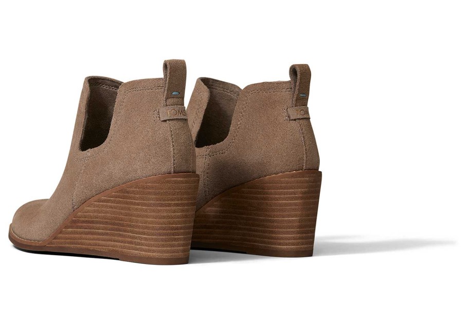 Toms Kallie Wedge Bootie Taupe