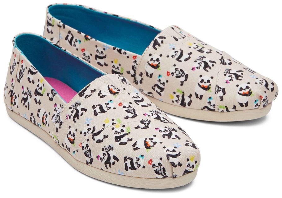 Toms Alpargata Panda Party Natural Birch