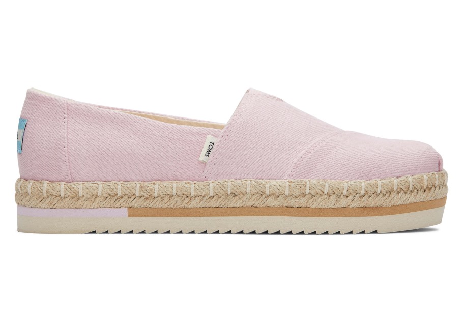 Toms Platform Alpargata Chalky Pink