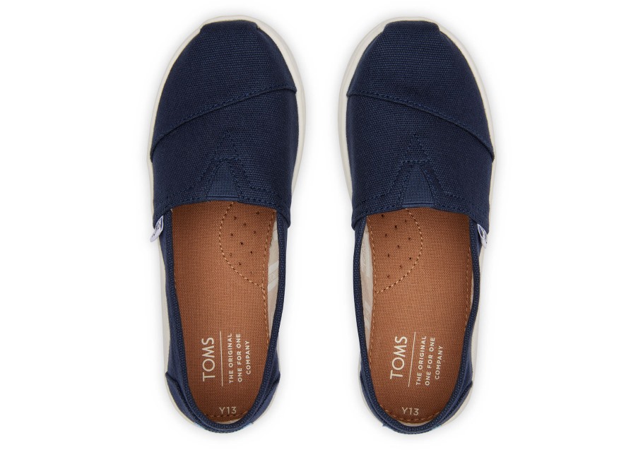 Toms Youth Alpargata Canvas Navy