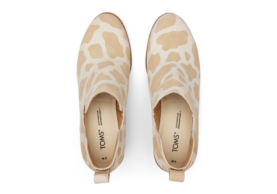 Toms Kallie Wedge Bootie Cow Print