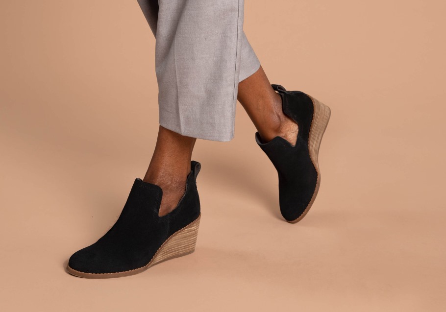 Toms Kallie Wedge Bootie Black