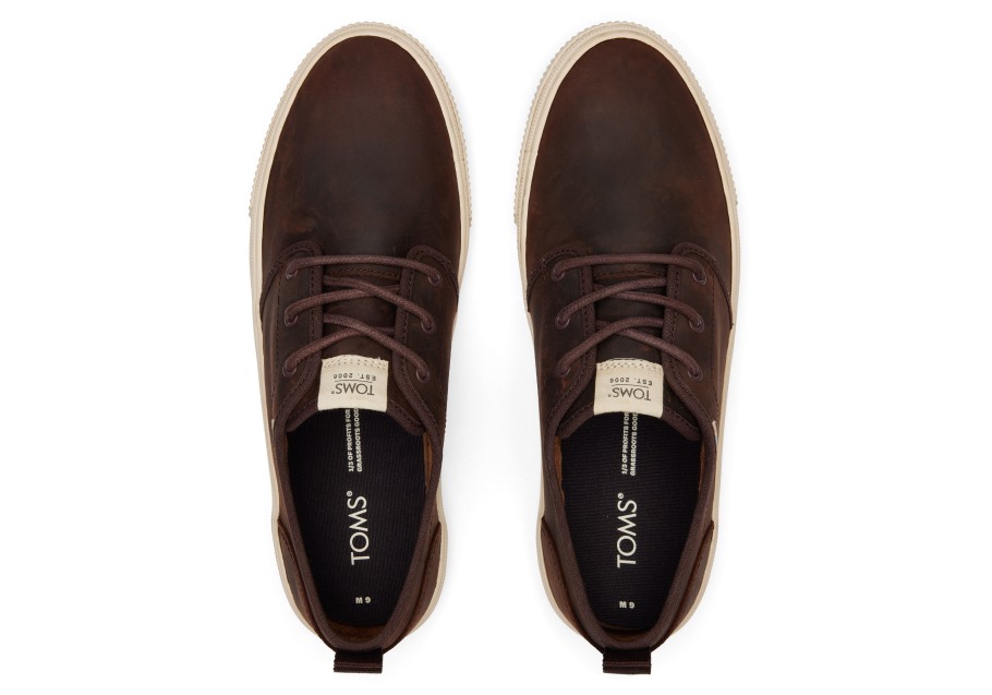 Toms Carlo Terrain Water Resistant Leather Sneaker Water Resistant Clove Brown