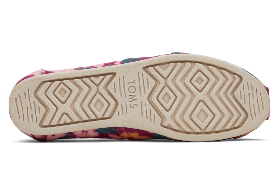 Toms Alpargata Quilted Floral Fuchsia Blooms