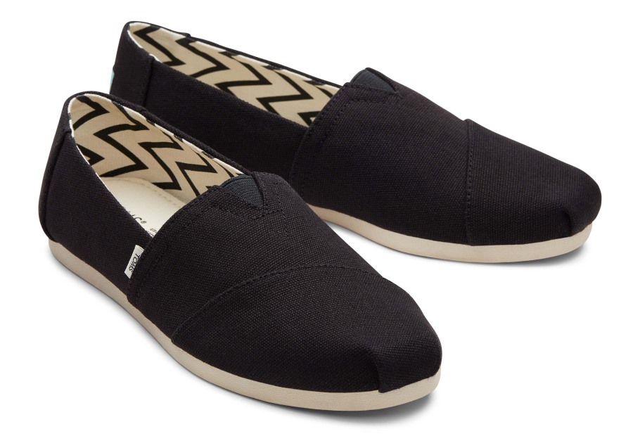 Toms Alpargata Canvas Wide Width Black Wide