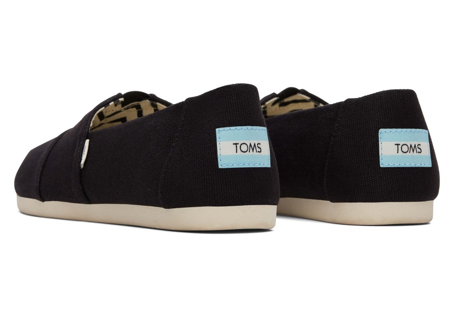 Toms Alpargata Canvas Wide Width Black Wide