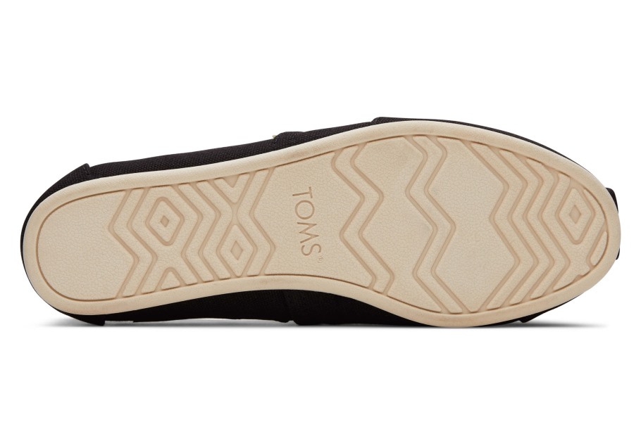 Toms Alpargata Canvas Wide Width Black Wide
