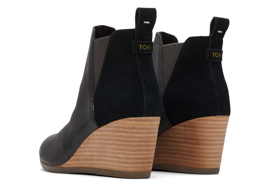 Toms Kelsey Bootie Black Leather
