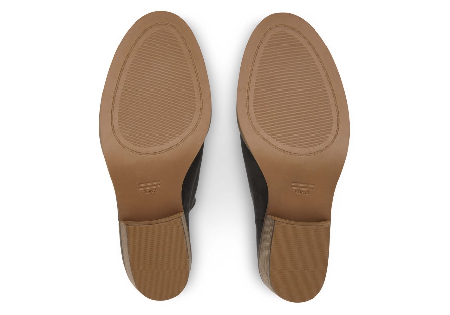 Toms Everly Cutout Bootie Black Leather