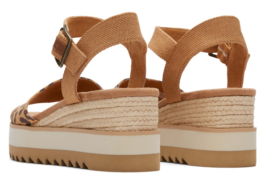 Toms Diana Wedge Sandal Leopard