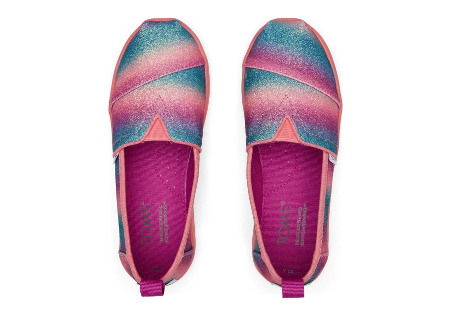 Toms Youth Alpargata Glitter Pink Gradient