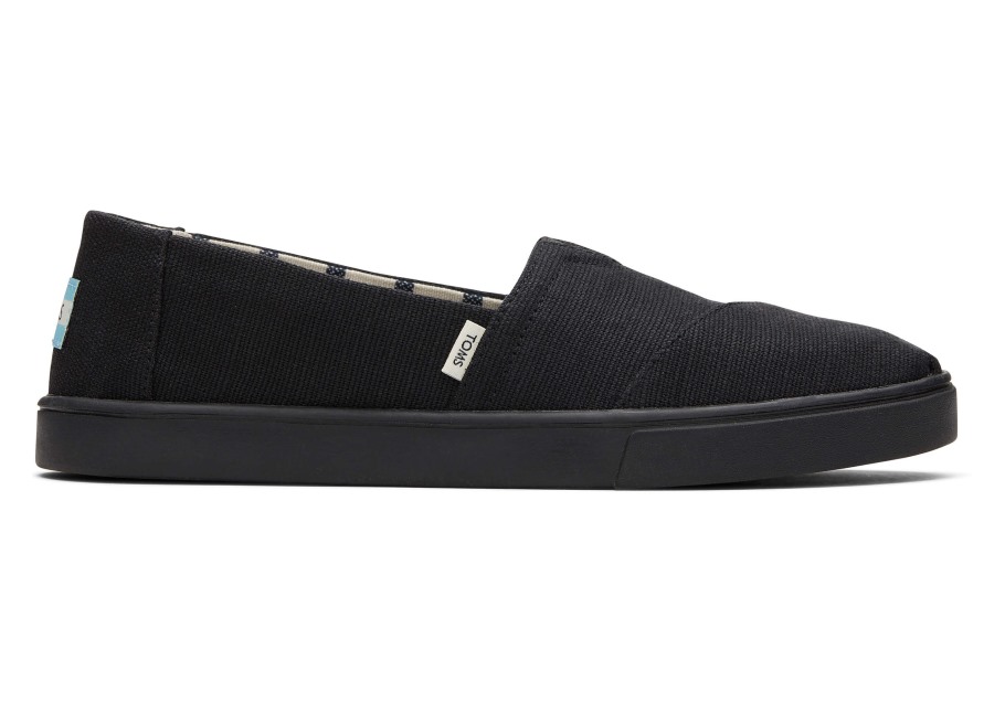 Toms Alpargata Cupsole Slip On Black On Black