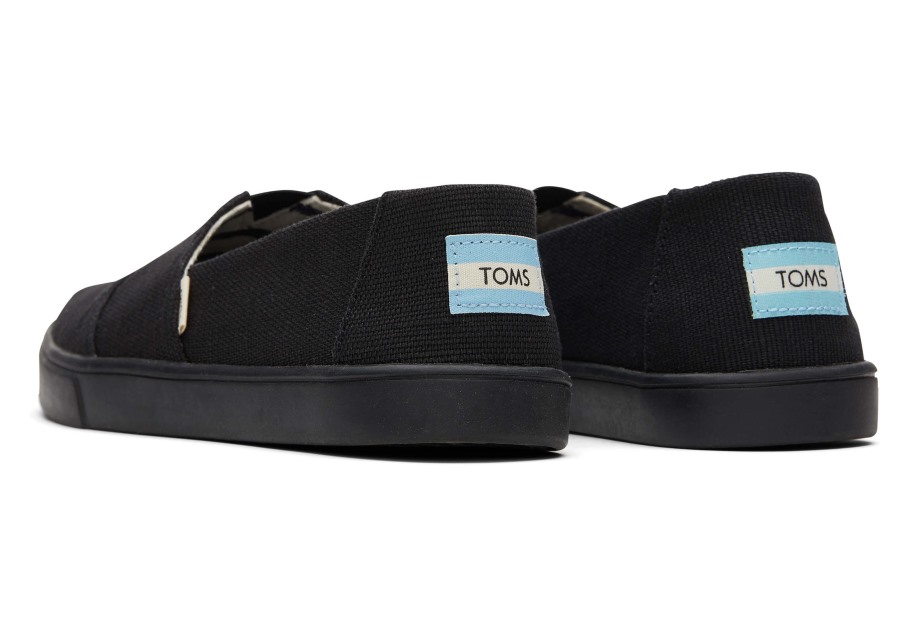 Toms Alpargata Cupsole Slip On Black On Black