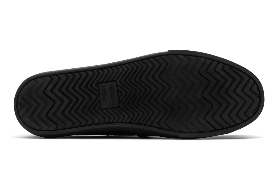 Toms Alpargata Cupsole Slip On Black On Black