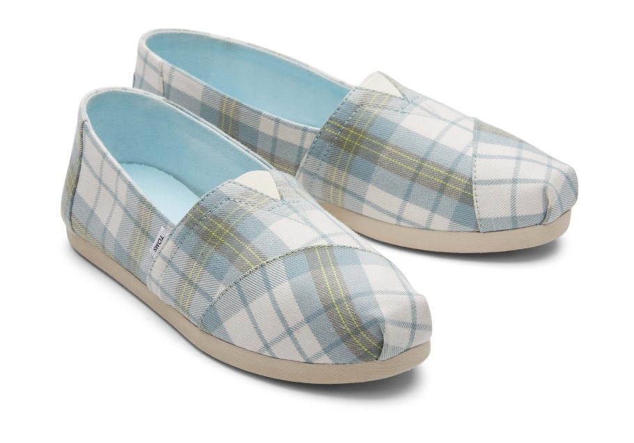 Toms Alpargata Plaid Blue Plaid