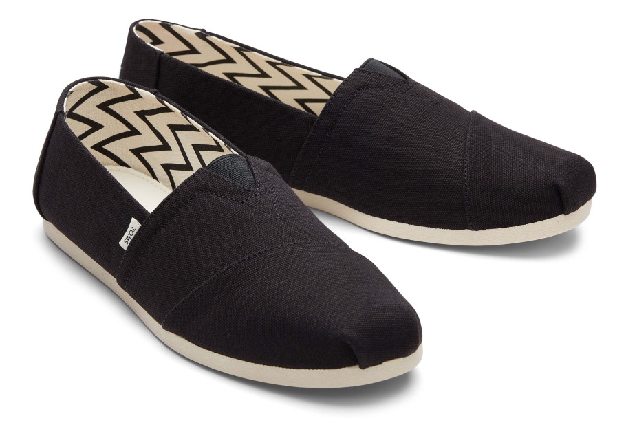 Alpargata Recycled Cotton Canvas Black Toms