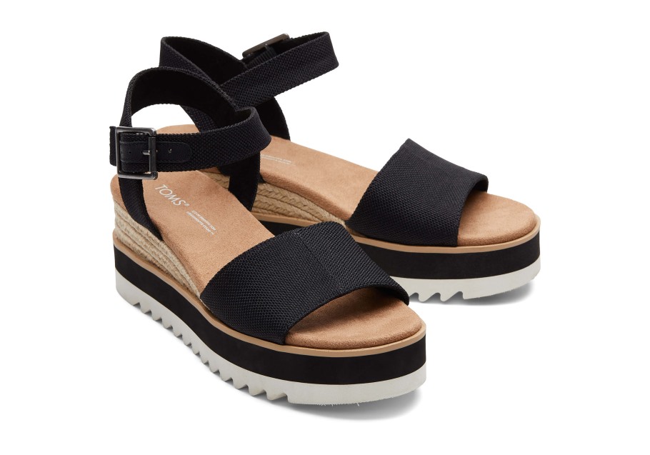 Toms Diana Wedge Sandal Black