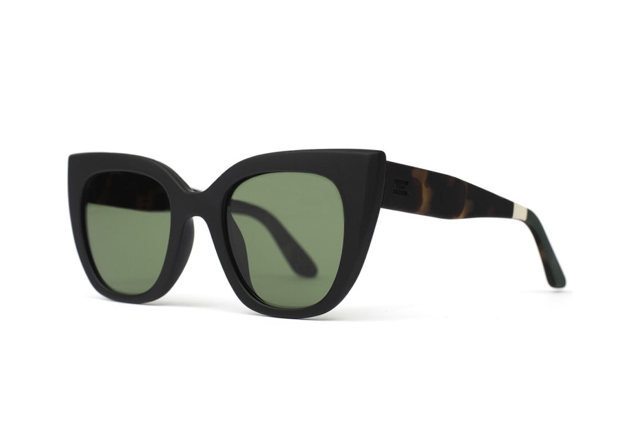 Toms Sydney Sydney Matte Black-Tort-Bottle Green Polar