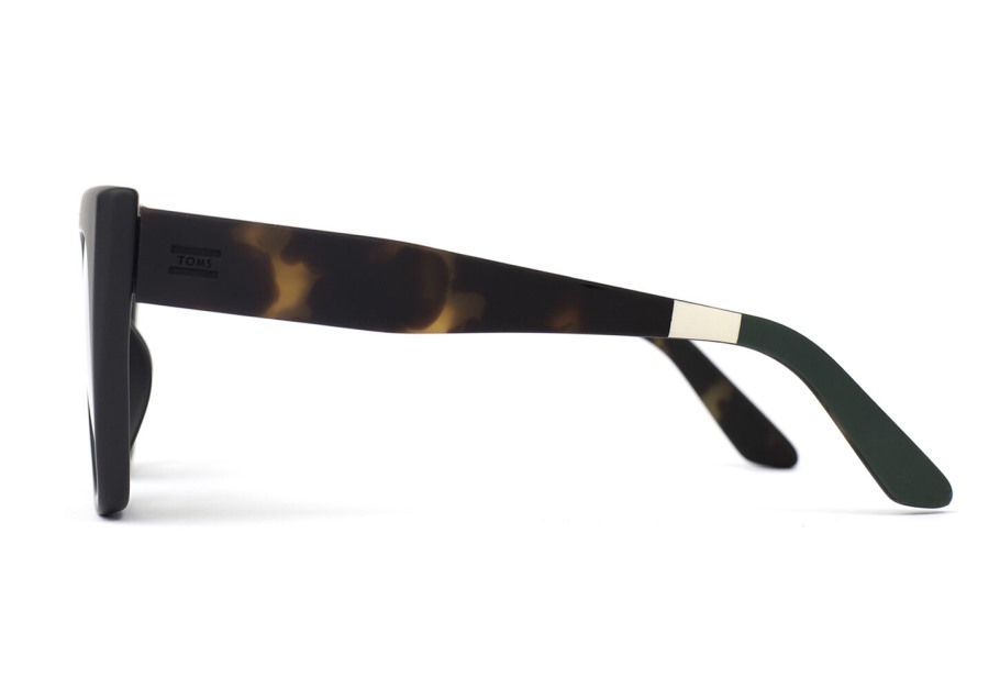 Toms Sydney Sydney Matte Black-Tort-Bottle Green Polar