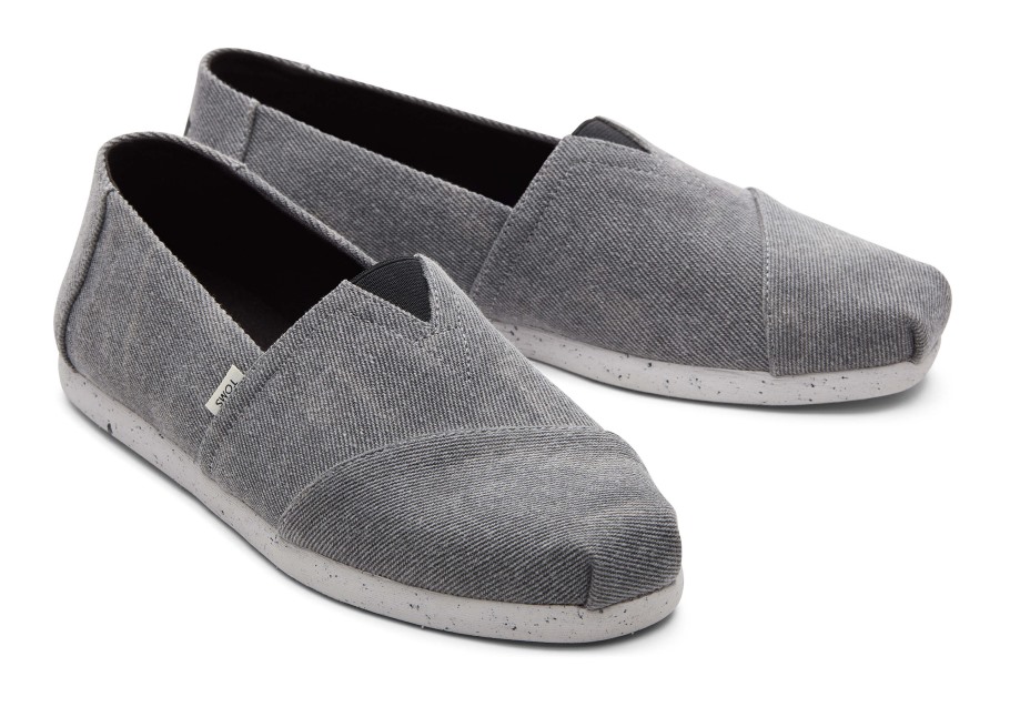 Toms Alpargata Distressed Twill Black Distressed