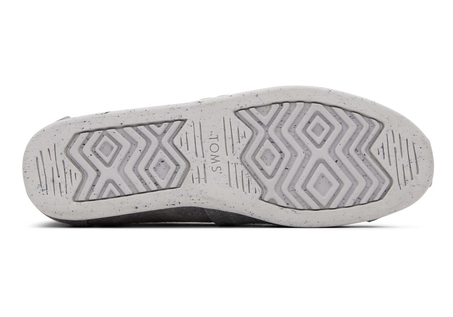 Toms Alpargata Distressed Twill Black Distressed