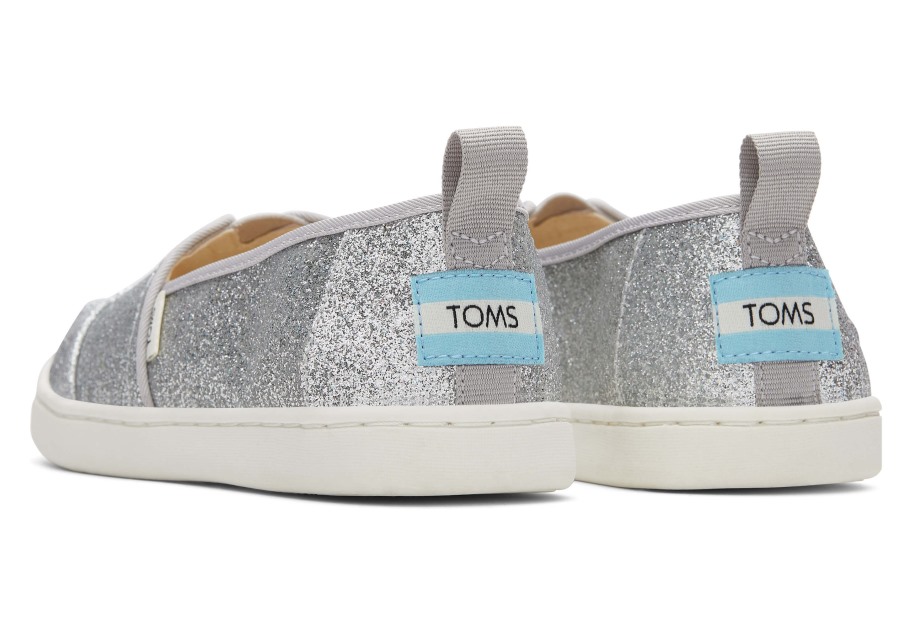 Toms Youth Alpargata Glimmer Silver