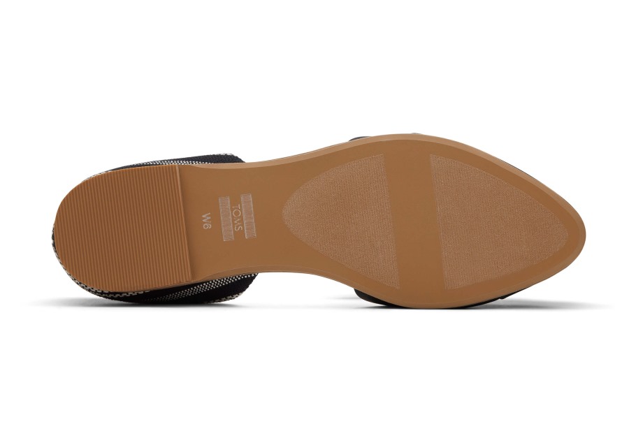 Toms Jutti D'Orsay Flat Black Leather
